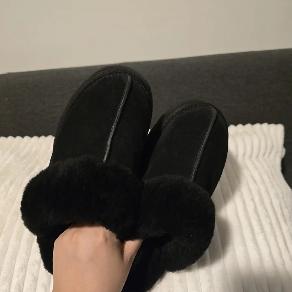 UGG Disquette Slippers Black Size 7 - Picture 4 of 11